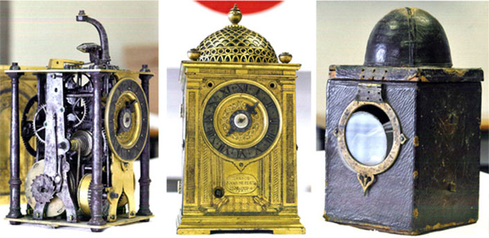 写真：重要文化財『洋時計』内部・外装・革箱